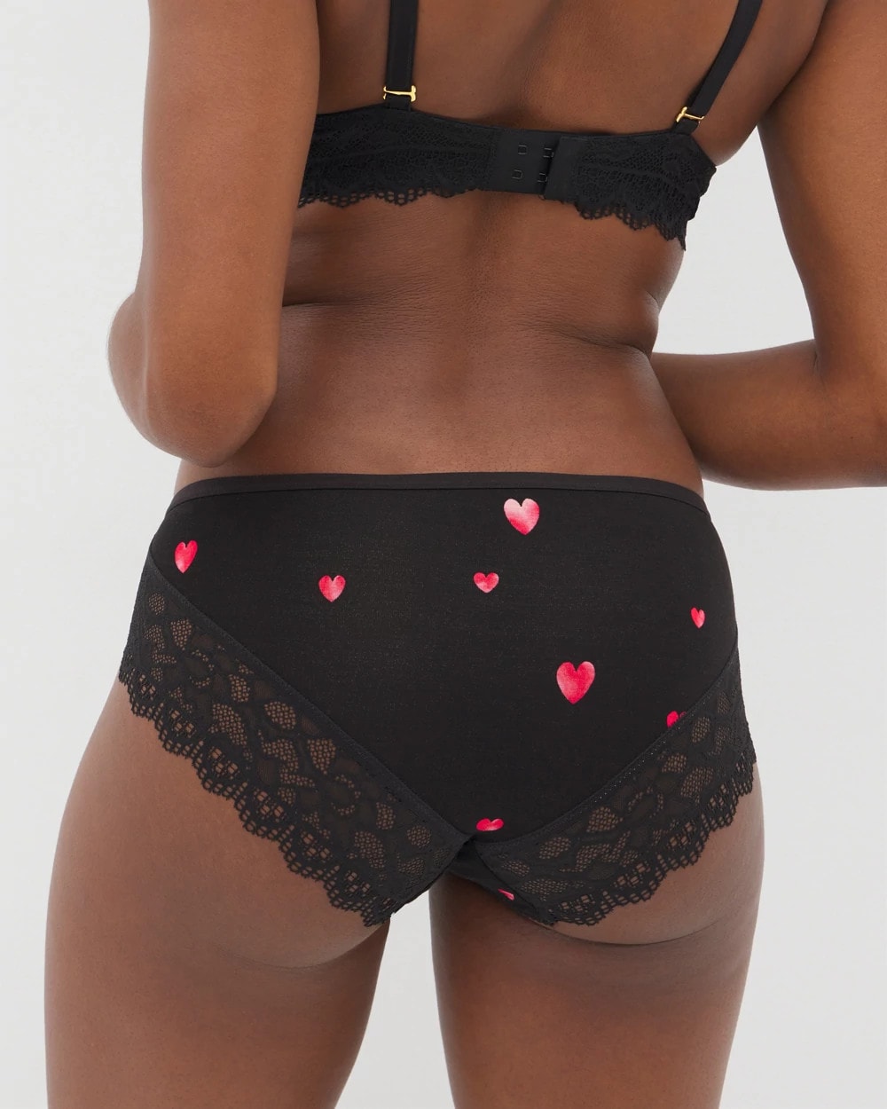Hipster Panty with Enchanting Lace - FLOATING HEARTS BLACK RED | Soma for sale