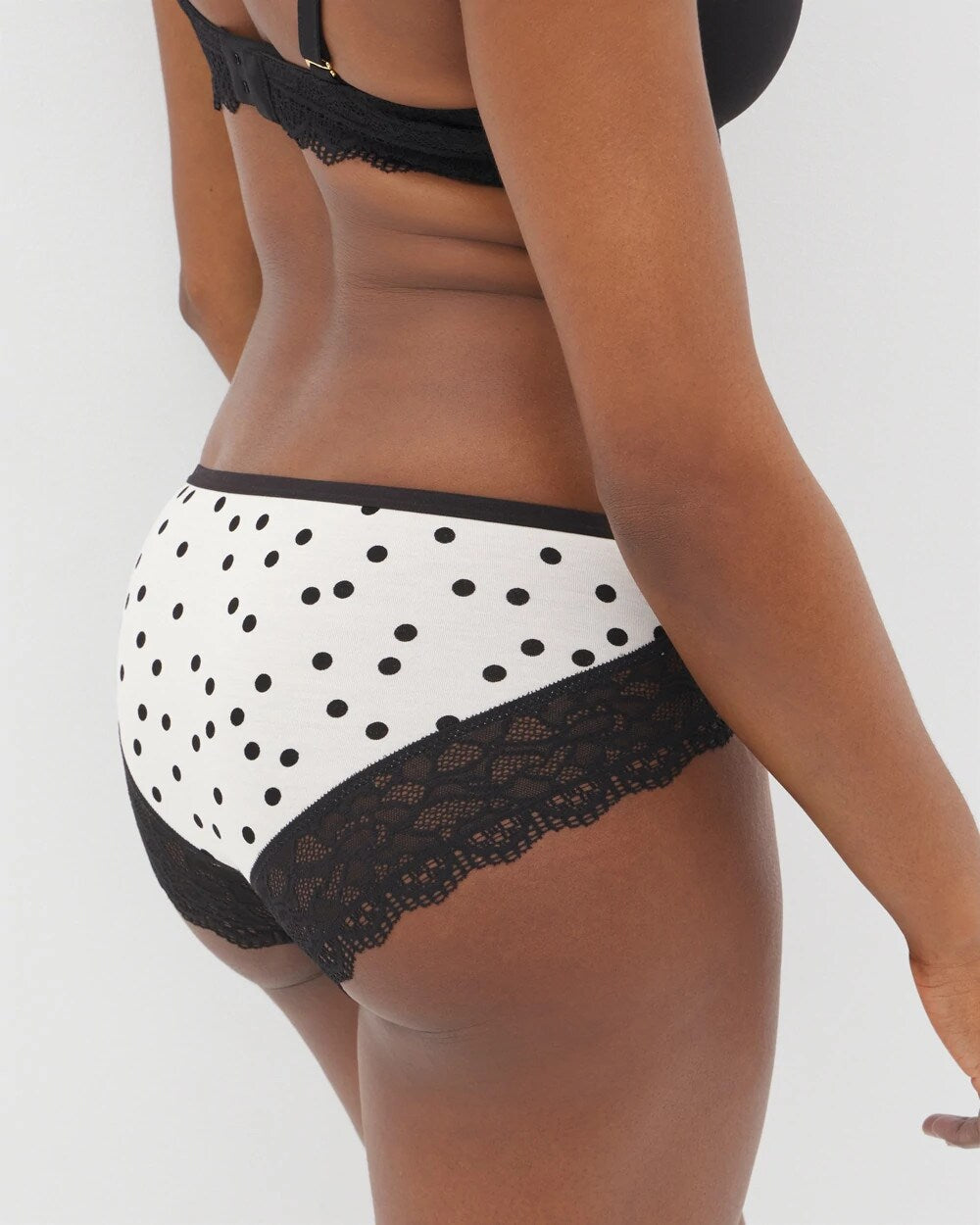 Hipster Panty with Enchanting Lace - MERRY DOT CHAMPAGNE BLACK | Soma on sale