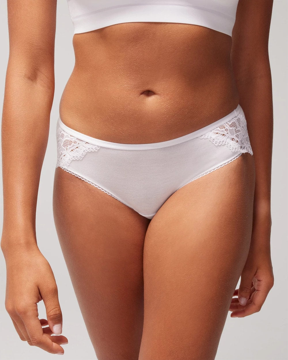 Hipster Panty with Enchanting Lace - OPTIC WHITE | Soma Online