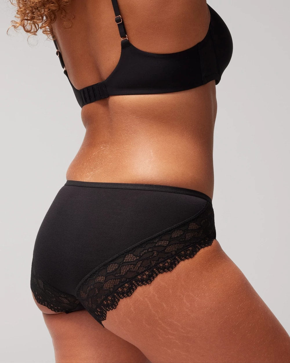 Hipster Panty with Enchanting Lace - BLACK | Soma discount