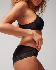 Hipster Panty with Enchanting Lace - BLACK | Soma discount
