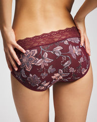 Hipster Panty with Enchanting Lace - PAISLEY SPLENDOR M PLUM | Soma Online