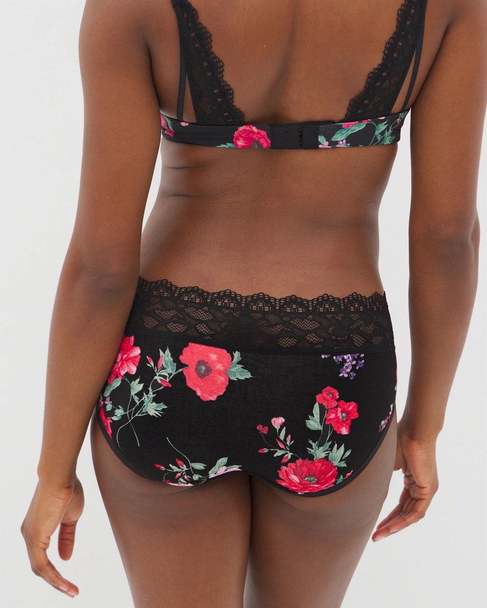 Hipster Panty with Enchanting Lace - RHAPSODY FLORA MINI BLACK | Soma outlet