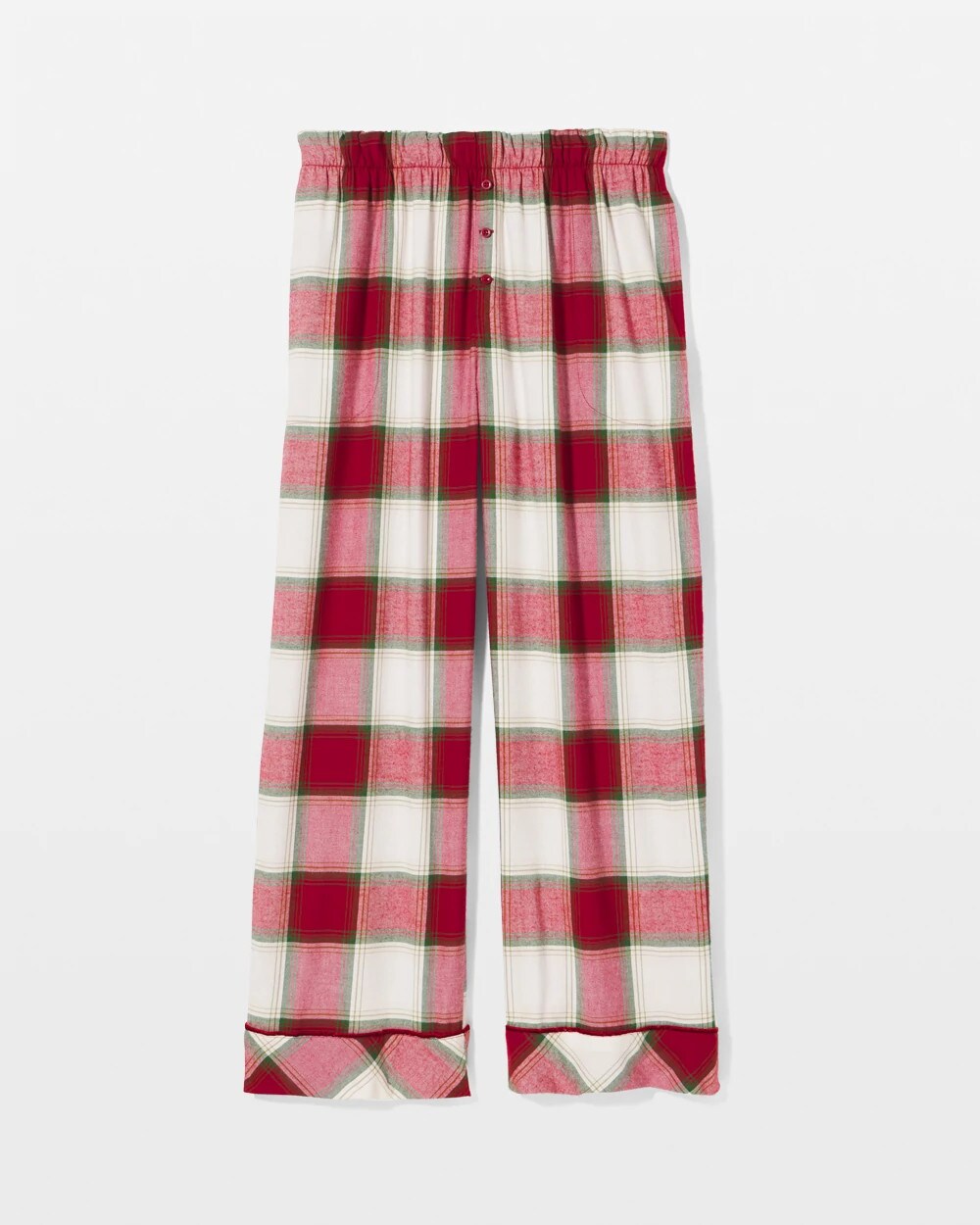 Velvet Piped Relaxed Pajama Pant - WINTER PLAID RED | Soma on sale