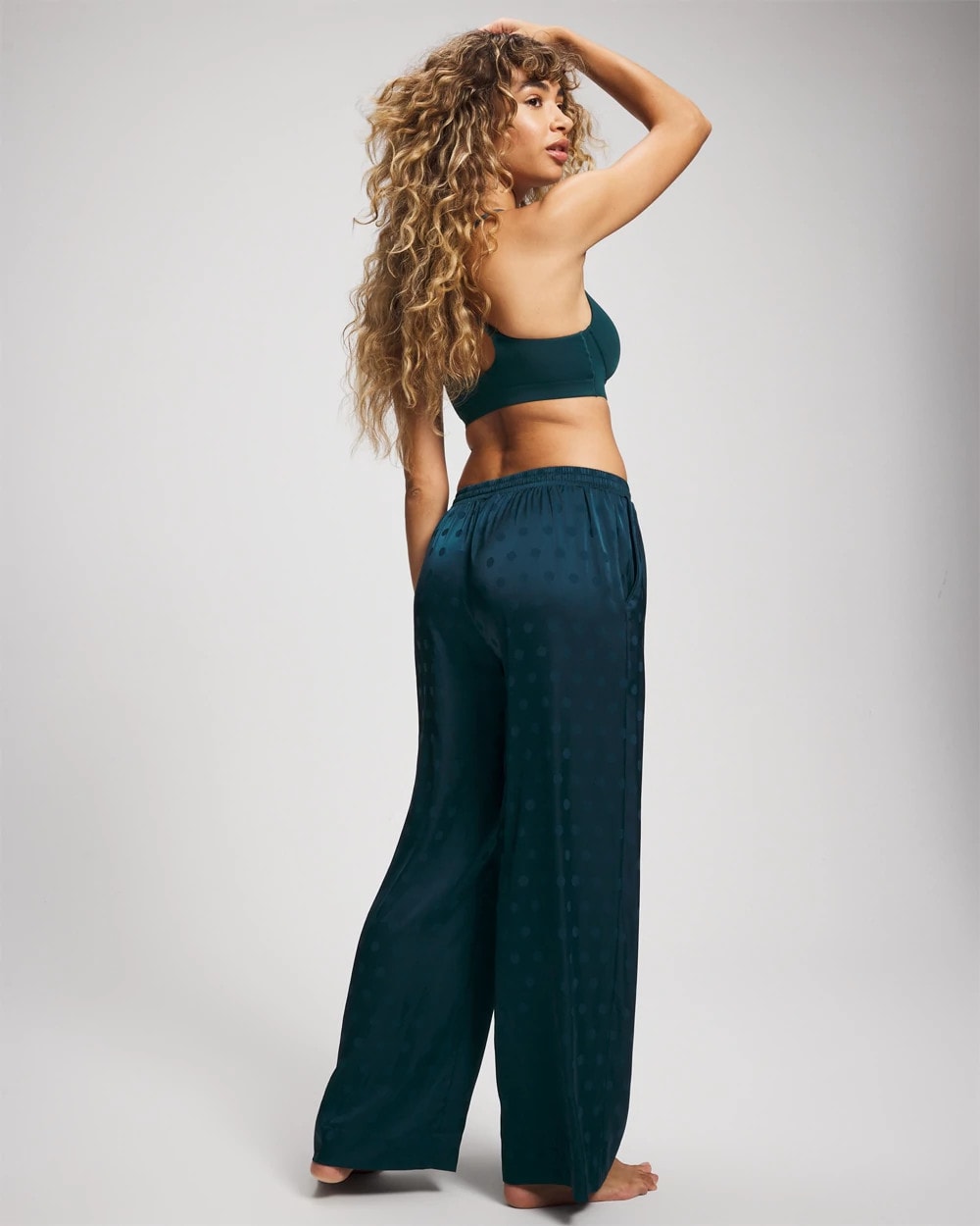 Jacquard Dot Satin Relaxed Pant - DRAMA DOTS DARK HARBOUR | Soma sale