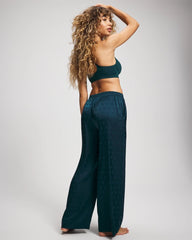 Jacquard Dot Satin Relaxed Pant - DRAMA DOTS DARK HARBOUR | Soma sale