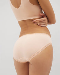 Cotton Hipster Panty with Lace Trim - PEACH PARFAIT | Soma on sale