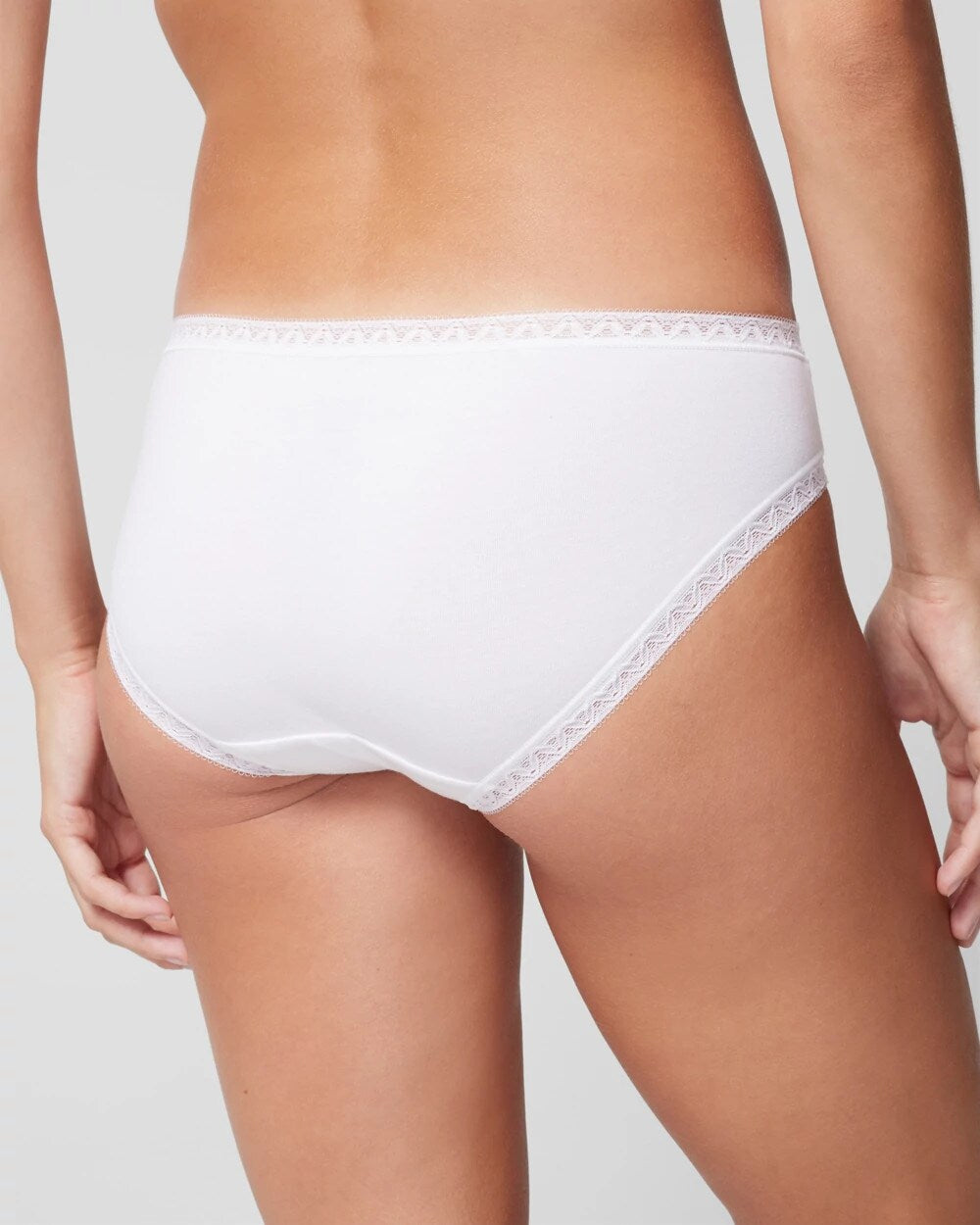 Cotton Hipster Panty with Lace Trim - OPTIC WHITE | Soma for sale