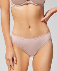 Cotton Hipster Panty with Lace Trim - ADOBE ROSE | Soma Online