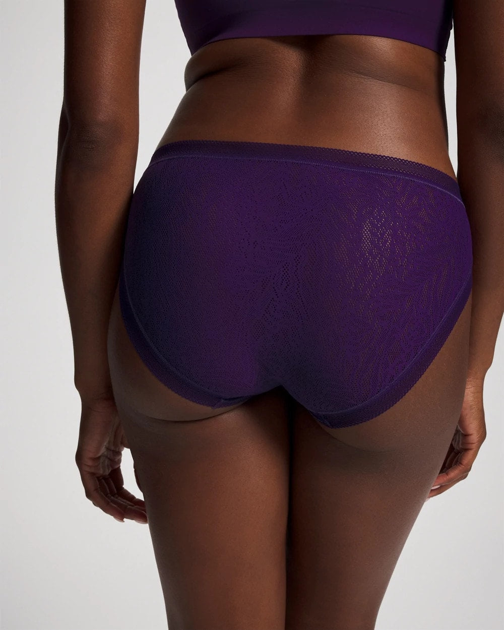 Soma Hipster Panty with Stretch Lace - MAJESTIC PURPLE | Soma Online