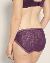 Soma Hipster Panty with Stretch Lace - BLACKBERRY WINE | Soma outlet