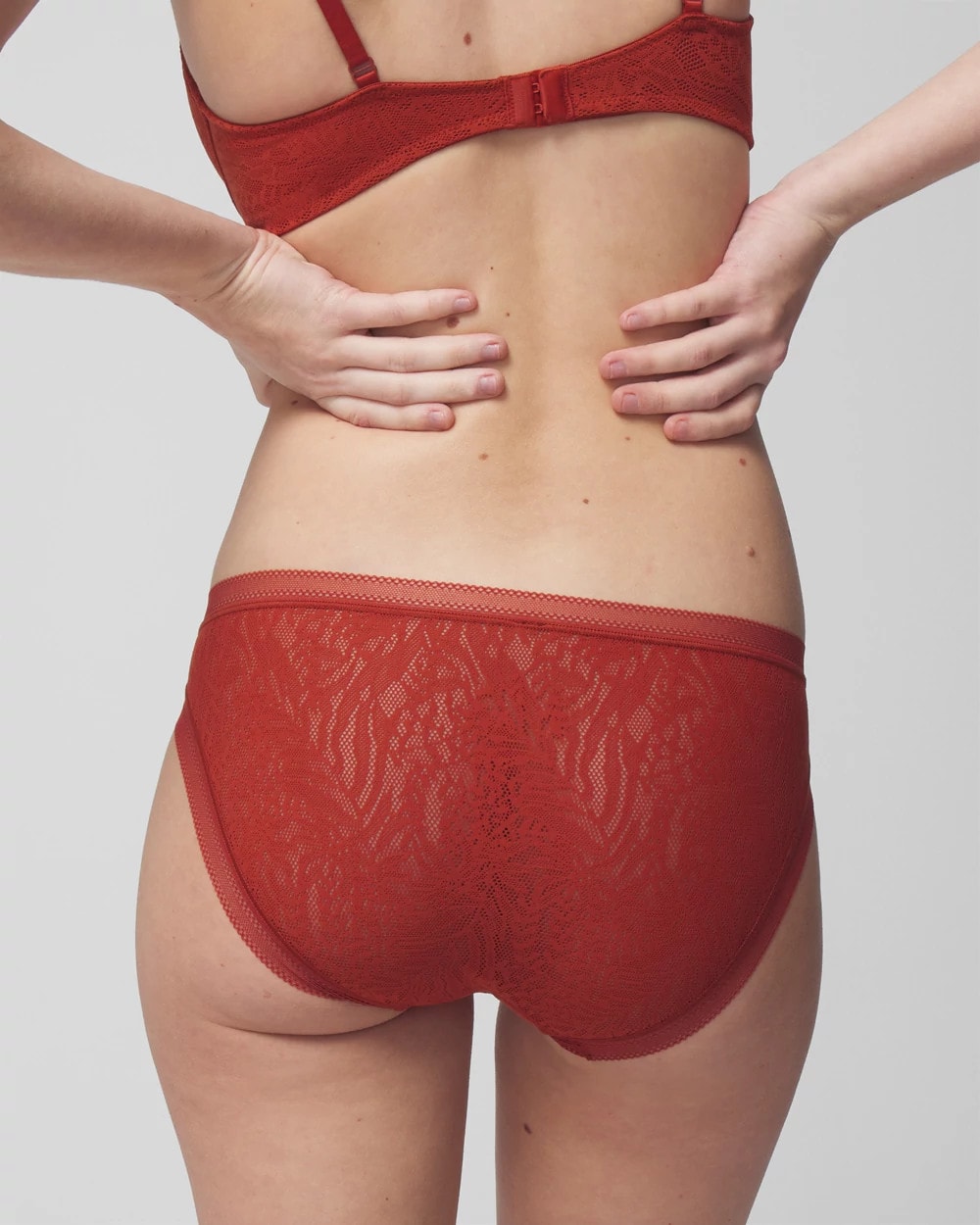 Soma Hipster Panty with Stretch Lace - SIERRA REDWOOD | Soma Online