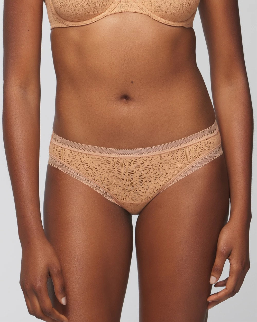 Soma Hipster Panty with Stretch Lace - CREME BRULEE | Soma sale