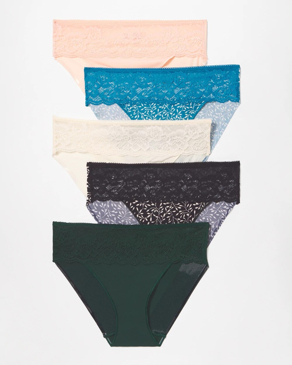 Edge Hipster Panty with Lace 5 Pack - LUSH EMERALD MULTI PACK | Soma for sale