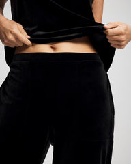 Velvet Relaxed Pajama Pant - BLACK | Soma discount