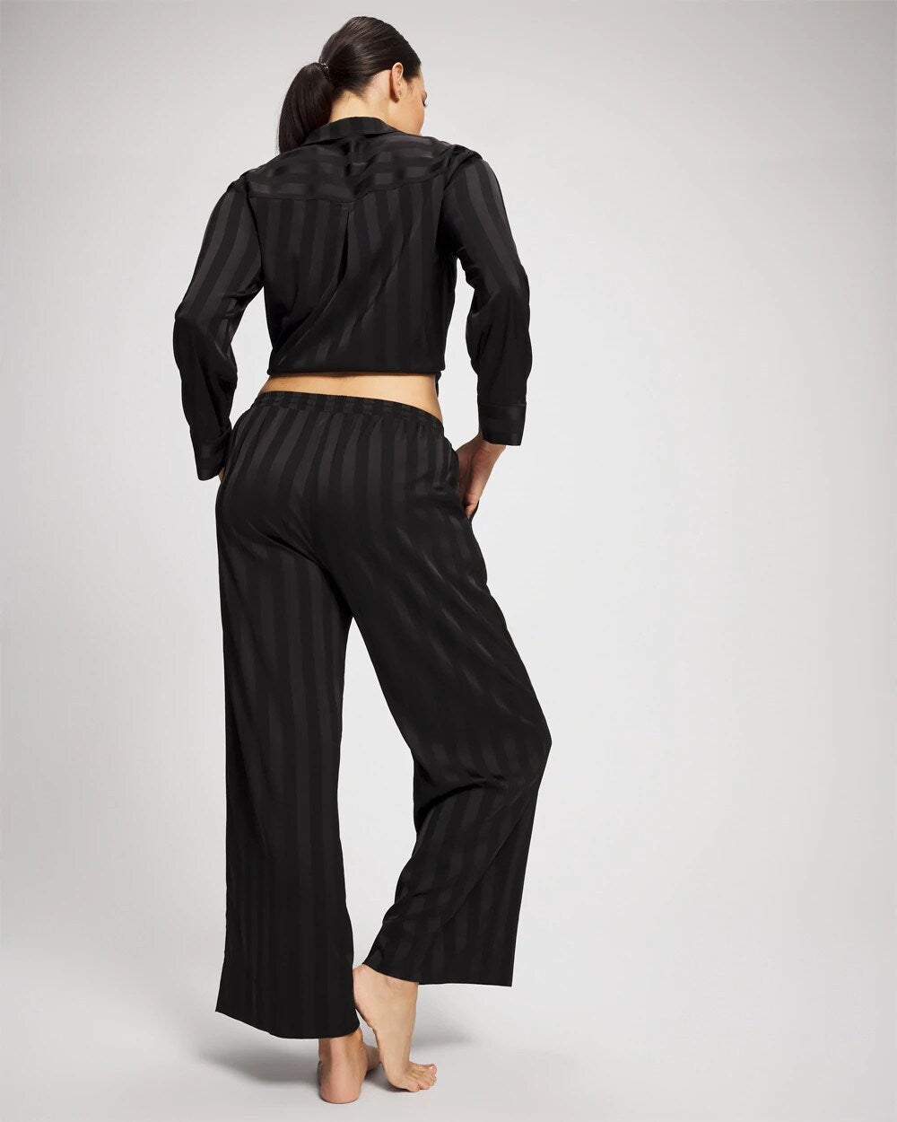 Shadow Stripe Pajama Pant - BLACK | Soma discount