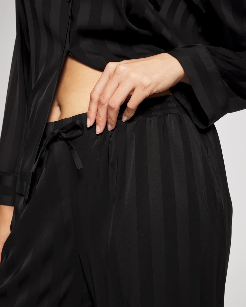 Shadow Stripe Pajama Pant - BLACK | Soma discount