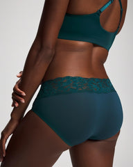 Embraceable Hipster Panty with Super Soft Signature Lace - DEEP TEAL W/ DTM FOIL | Soma sale