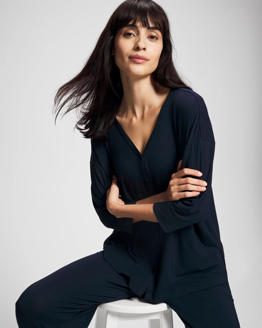 Button-Up Pajama Top - NIGHTFALL NAVY | Soma outlet