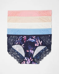 Hipster Panty with Enchanting Lace 5 Pack - BLOOM BRIGHTLY MULTIPACK | Soma near me