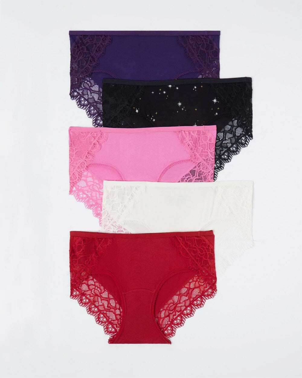 Hipster Panty with Enchanting Lace 5 Pack - POET PINK MULTIPACK | Soma on sale