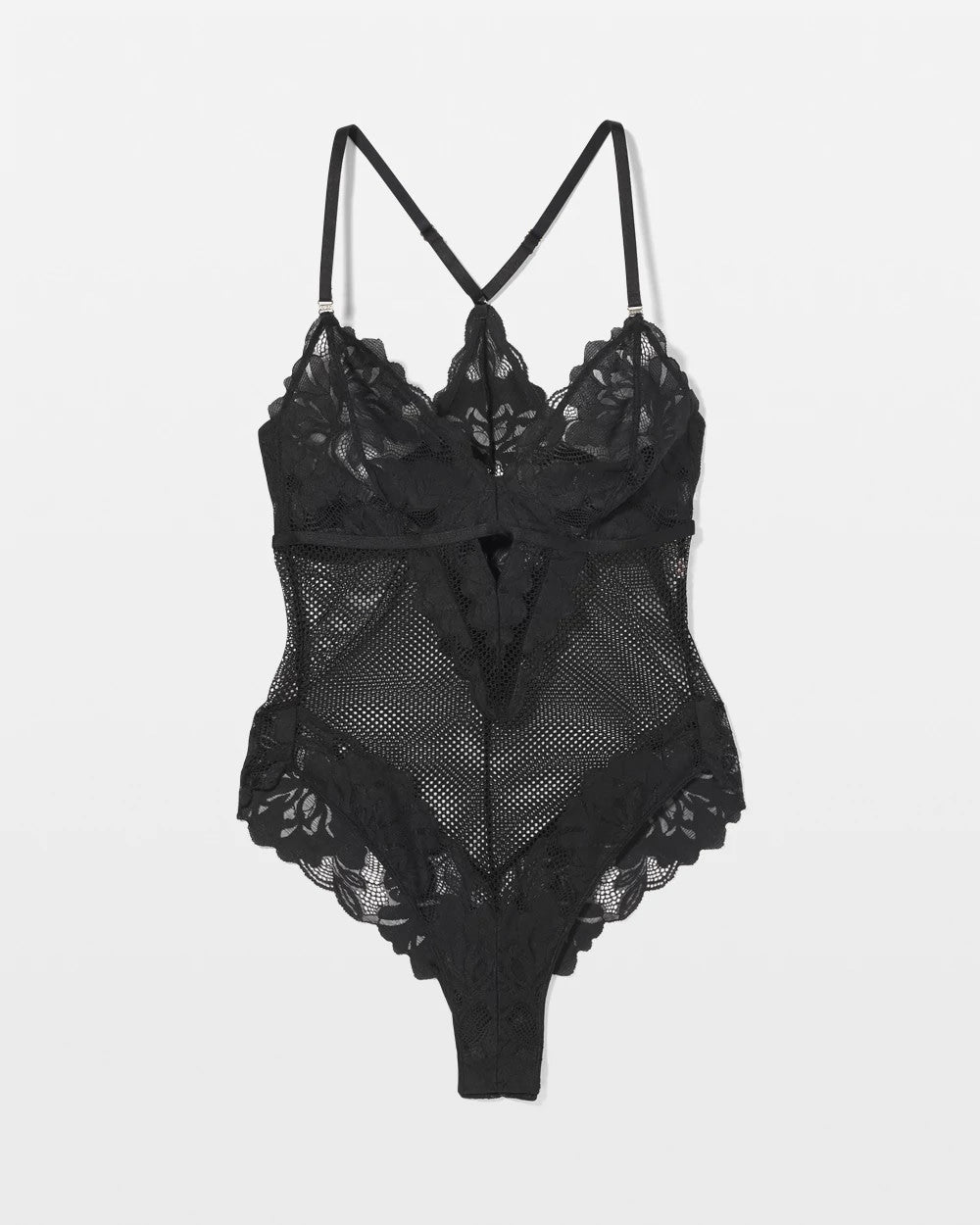 Bodysuit with Mesh and Lace - BLACK | Soma near me