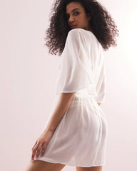 Soma's Sexiest Crinkle Chiffon Tie Robe - IVORY | Soma on sale