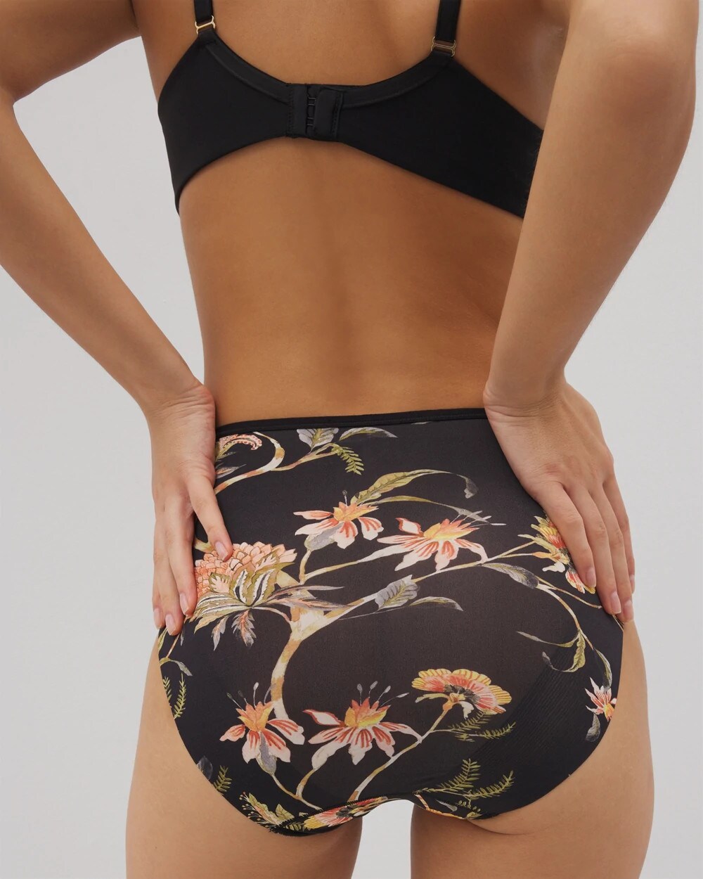 Edge High-Leg Panty - JAIPUR FLORAL BLACK | Soma near me