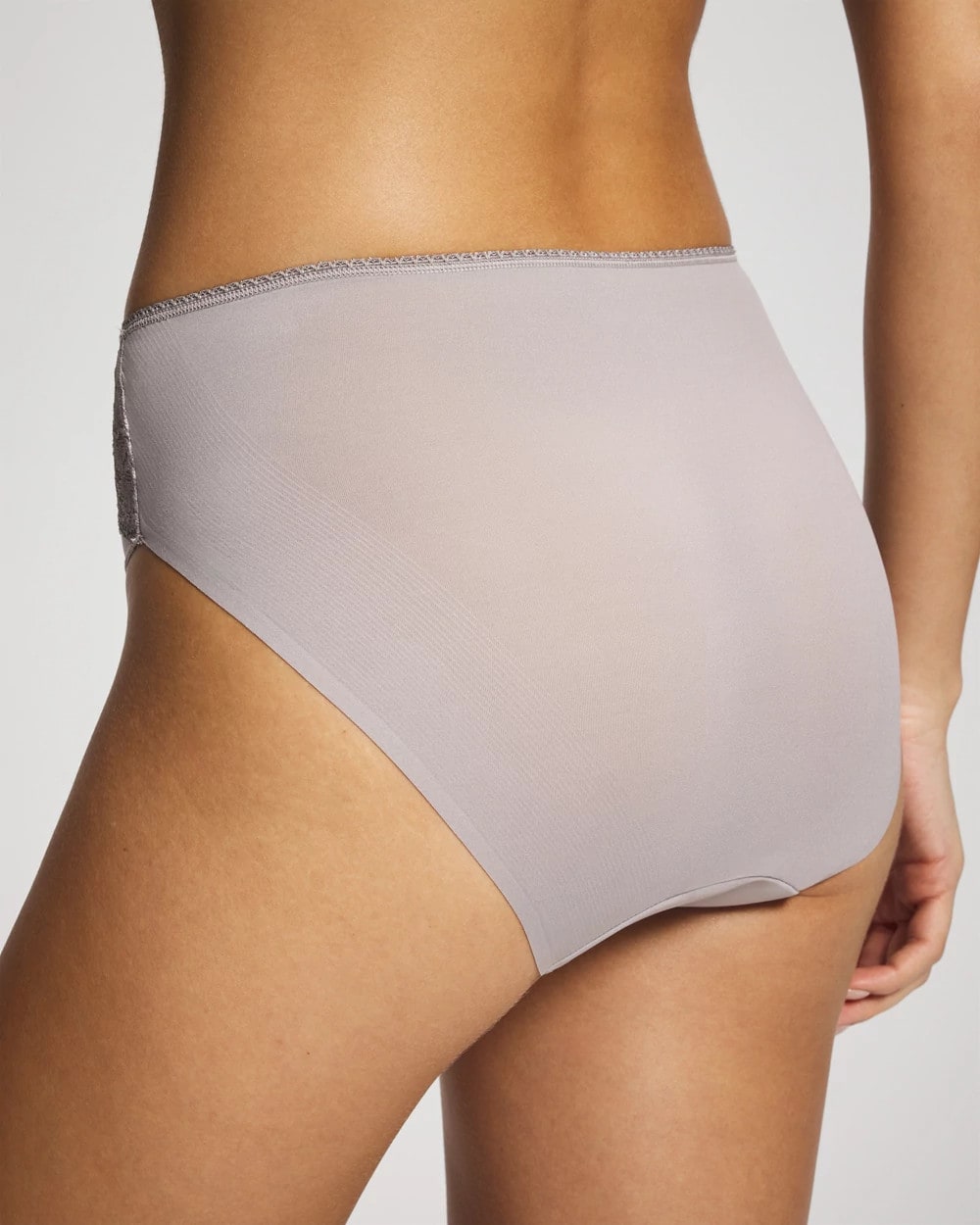 Edge High-Leg Panty with Lace - MINERAL GRAY | Soma Online