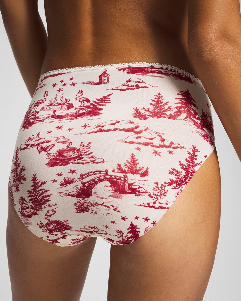 Edge High-Leg Panty with Lace - ENCHANTED TOILE CHAMPAGNE | Soma Online