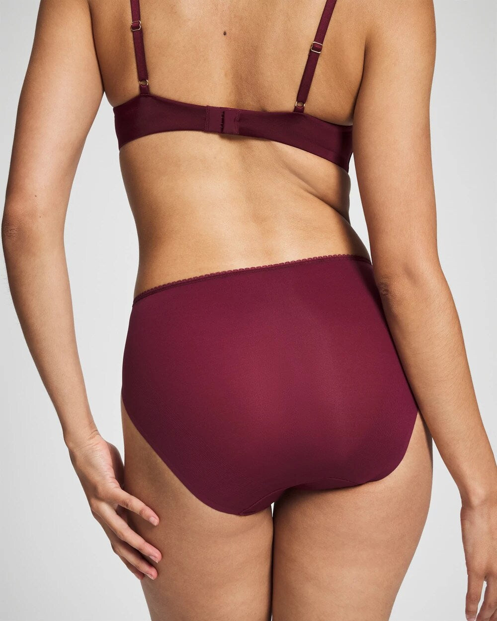 Edge High-Leg Panty with Lace - VELVET PLUM | Soma sale
