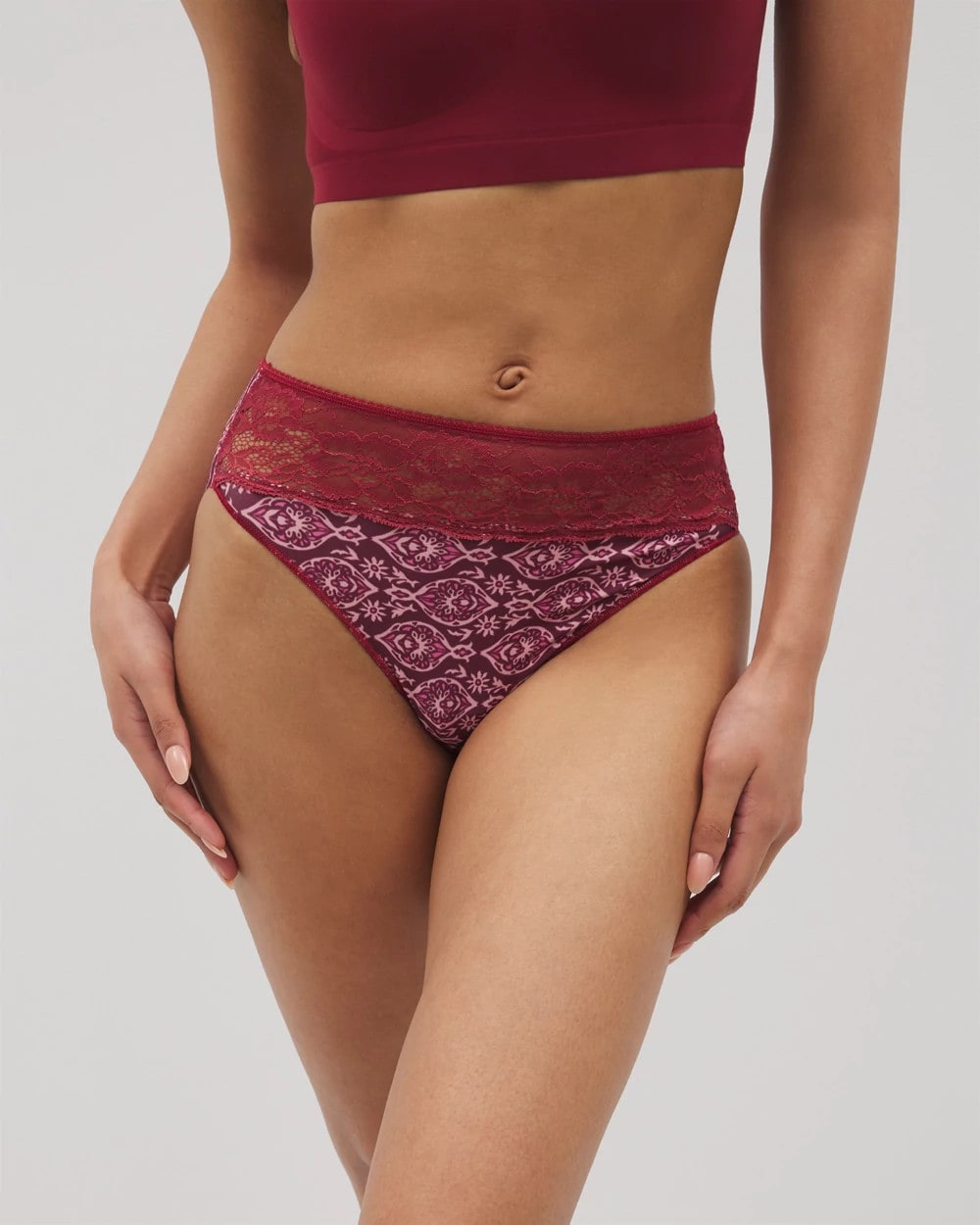 Edge High-Leg Panty with Lace - PLENTIFUL PIECES KISS | Soma Online