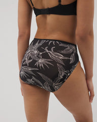 Edge High-Leg Panty with Lace - PLUMERIA BLOOMS BLK CH | Soma outlet