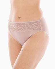 Vanishing Edge High-Leg Panty with Lace - ADOBE ROSE | Soma outlet