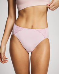 Tummy High-Leg Brief Panty with Lace - AMETHYST BLUSH | Soma sale