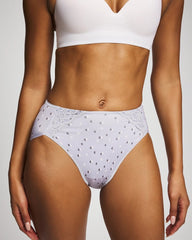 Tummy High-Leg Brief Panty with Lace - HALF MOON BLUE OPAL | Soma Online