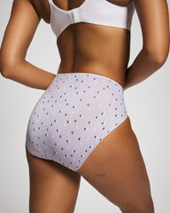 Tummy High-Leg Brief Panty with Lace - HALF MOON BLUE OPAL | Soma Online