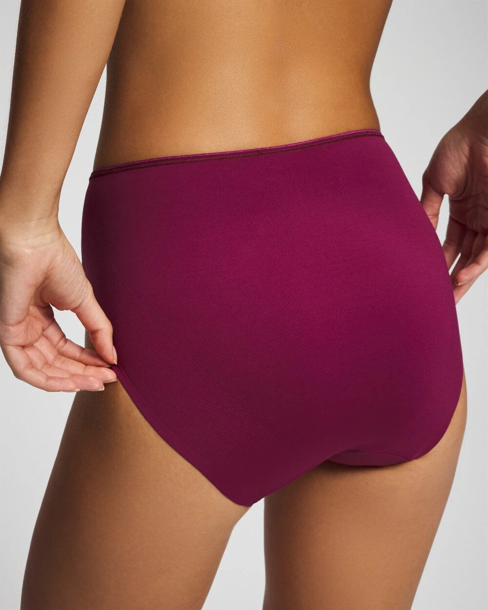 Tummy High-Leg Brief Panty with Lace - POMEGRANATE WINE | Soma near me