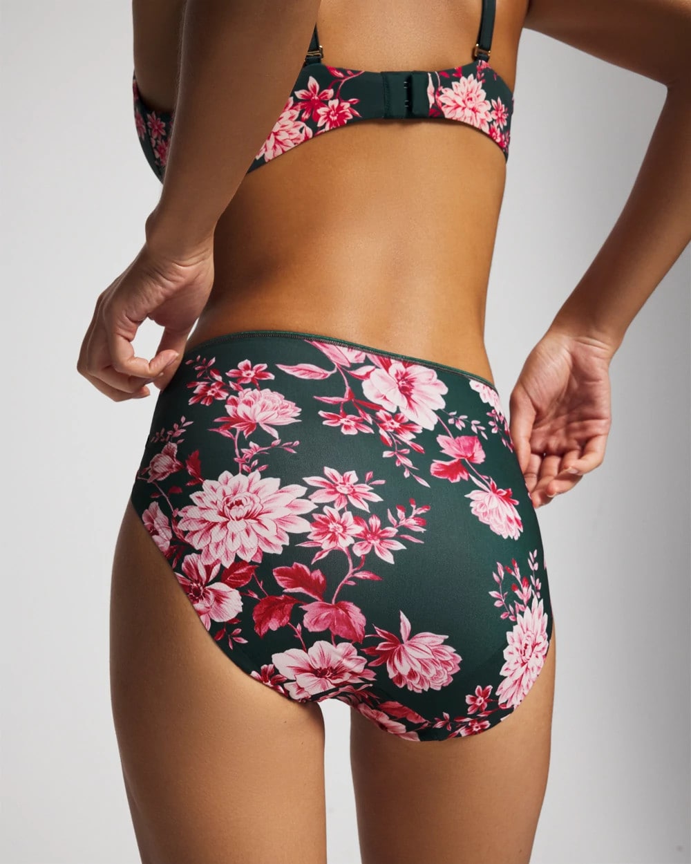Tummy High-Leg Brief Panty with Lace - COTTAGE FLORAL MINI GREEN | Soma for sale