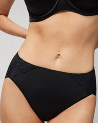 High-Leg Brief Panty with Lace - BLACK | Soma near me