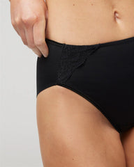 High-Leg Brief Panty with Lace - BLACK | Soma near me