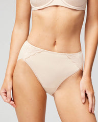 High-Leg Brief Panty with Lace - PALE SAND | Soma on sale