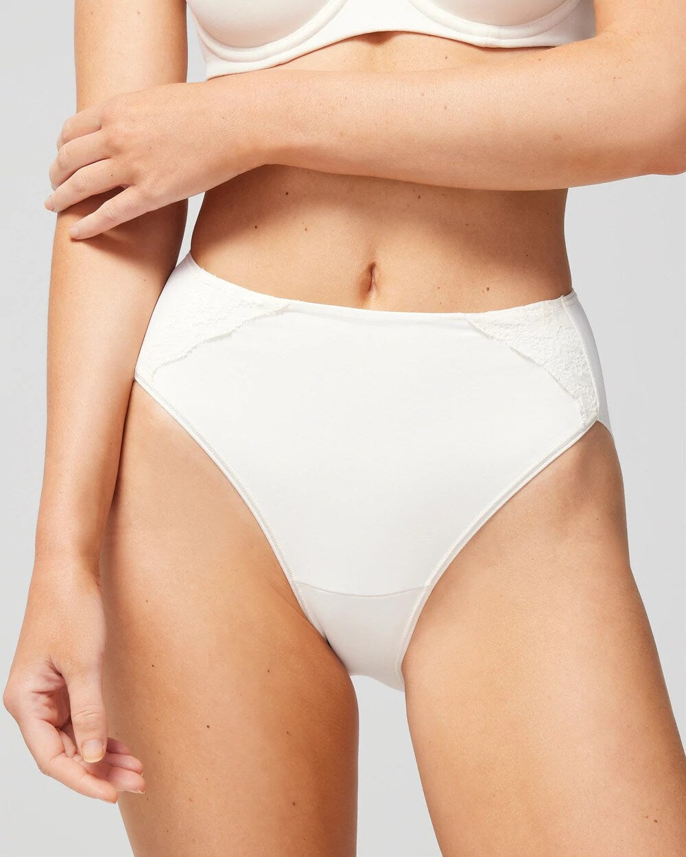 High-Leg Brief Panty with Lace - IVORY | Soma sale
