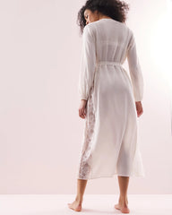 Soma's Sexiest Silk Chiffon Long Robe - IVORY | Soma discount