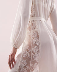 Soma's Sexiest Silk Chiffon Long Robe - IVORY | Soma discount