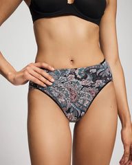High-Leg Brief Panty - REGAL PAISLEY BLACK MINI | Soma near me