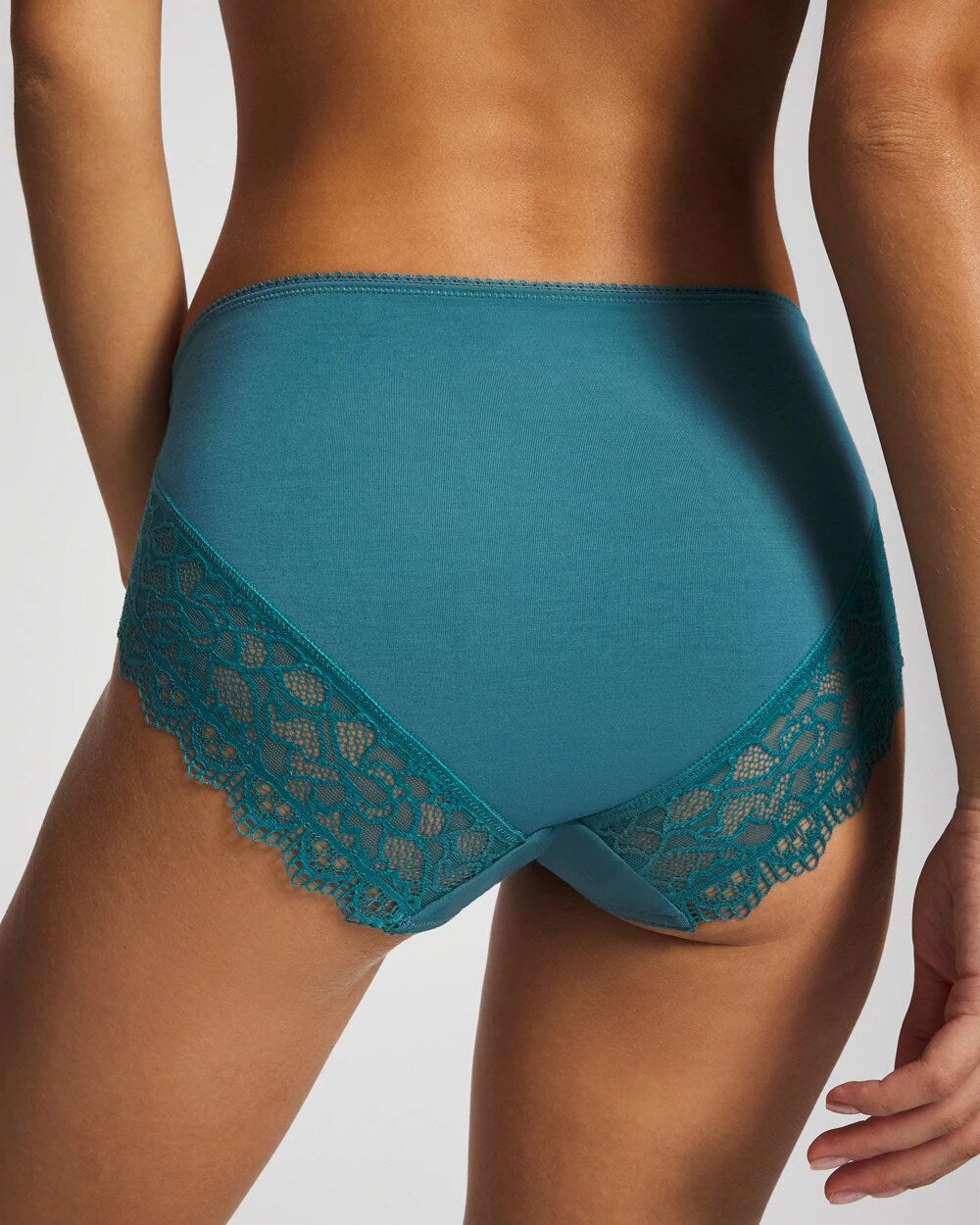 High-Leg Panty with Enchanting Lace - CERULEAN TEAL | Soma on sale