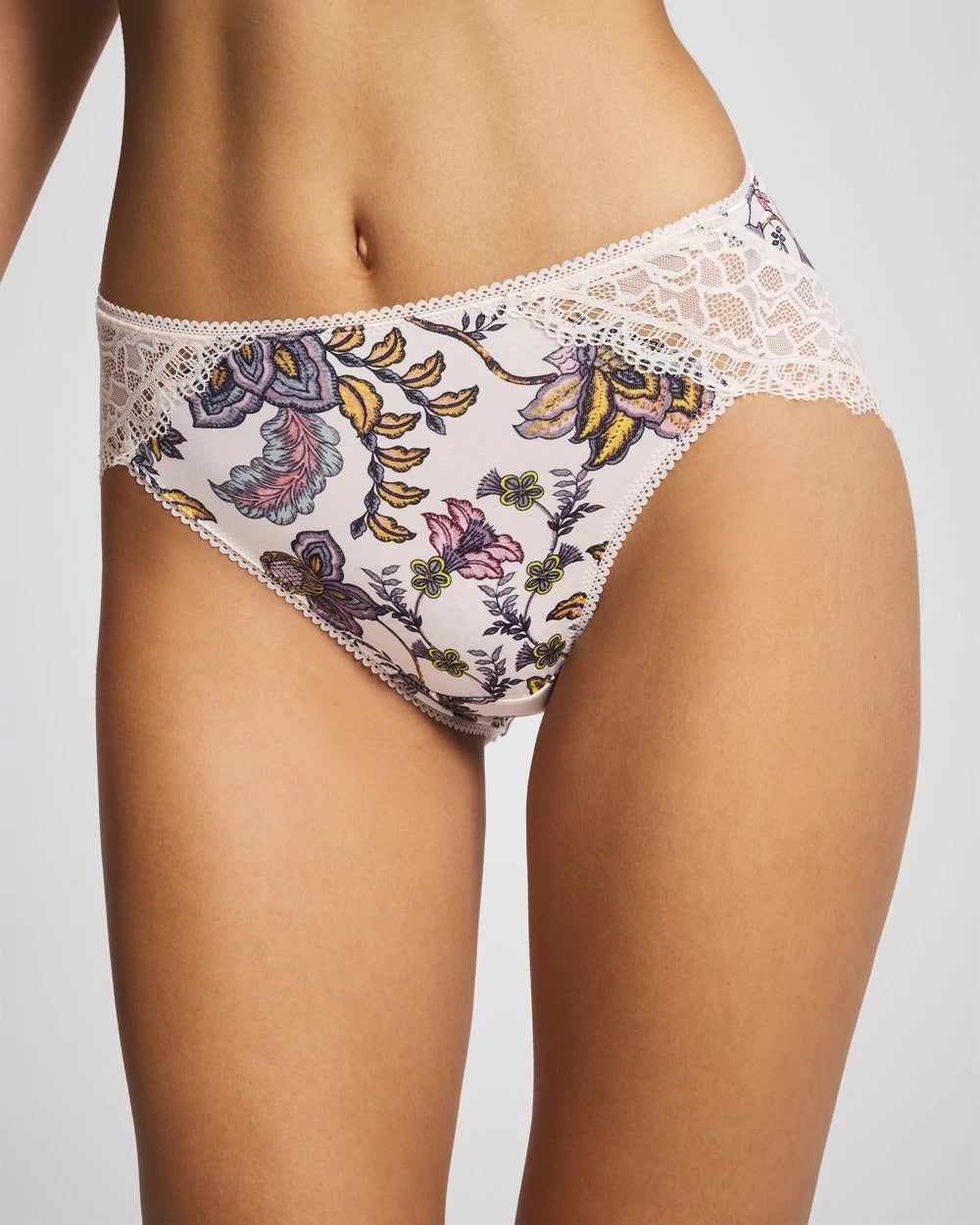 High-Leg Panty with Enchanting Lace - PAISLEY SPLENDOR M CHAMP | Soma for sale