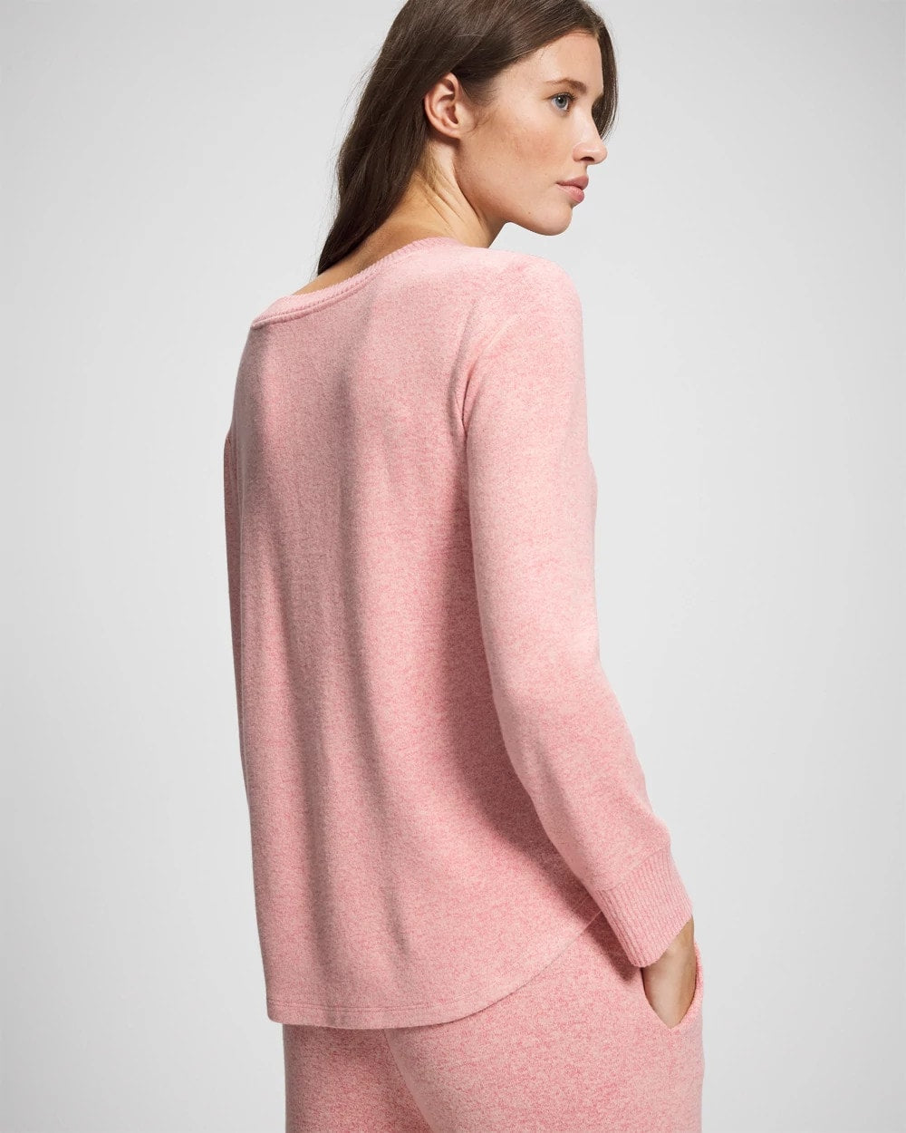 Long Sleeve Pajama Tee - CAMEO PINK/DUSTY ROSE | Soma sale