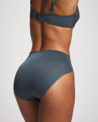 High-Leg Brief Panty with Sensuous Lace - PETROL W GREEN MIST | Soma Online